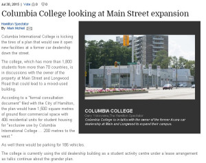 Columbia featured in local news