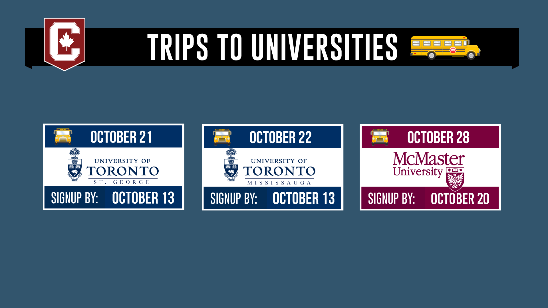 University Tours for Students!