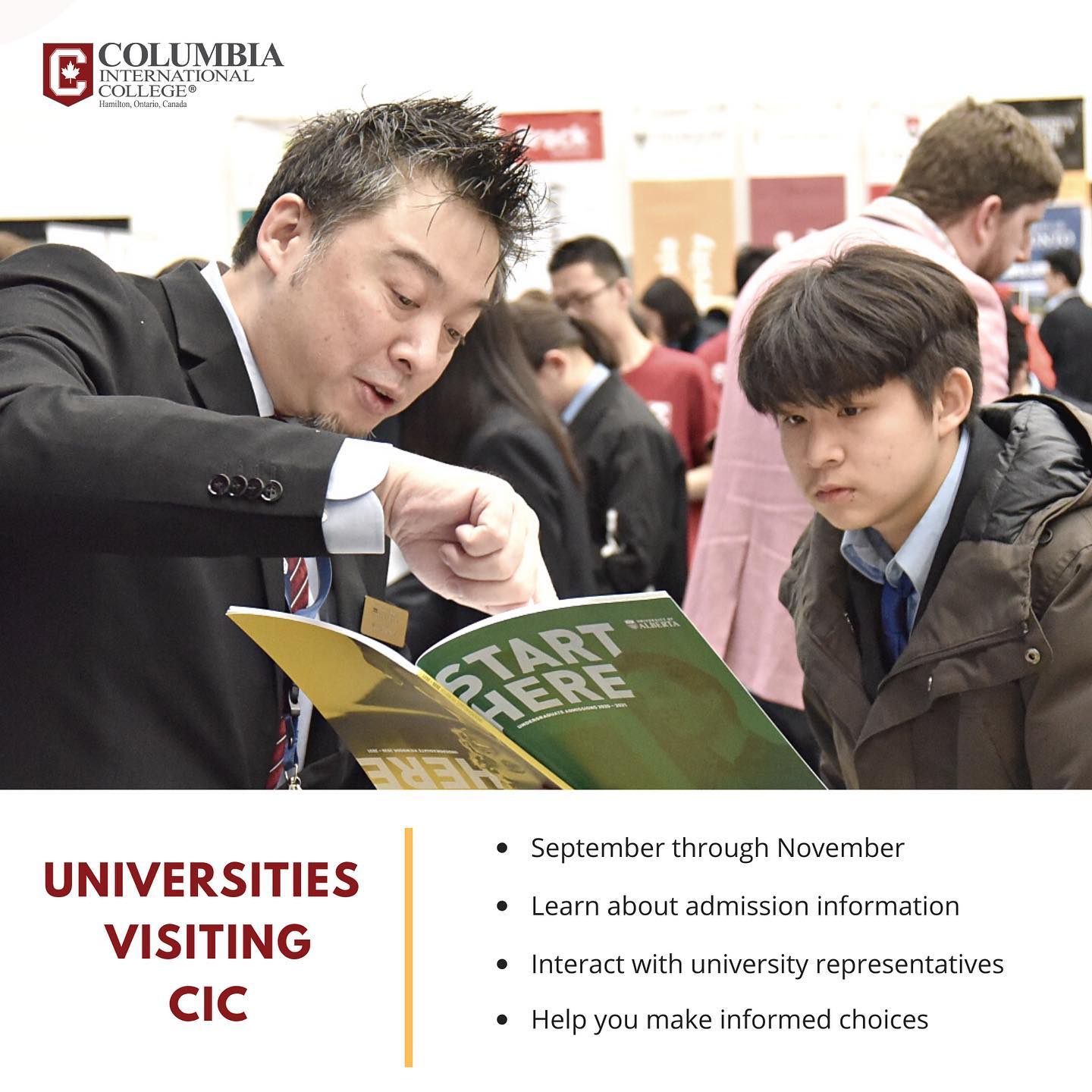universities visiting CIC