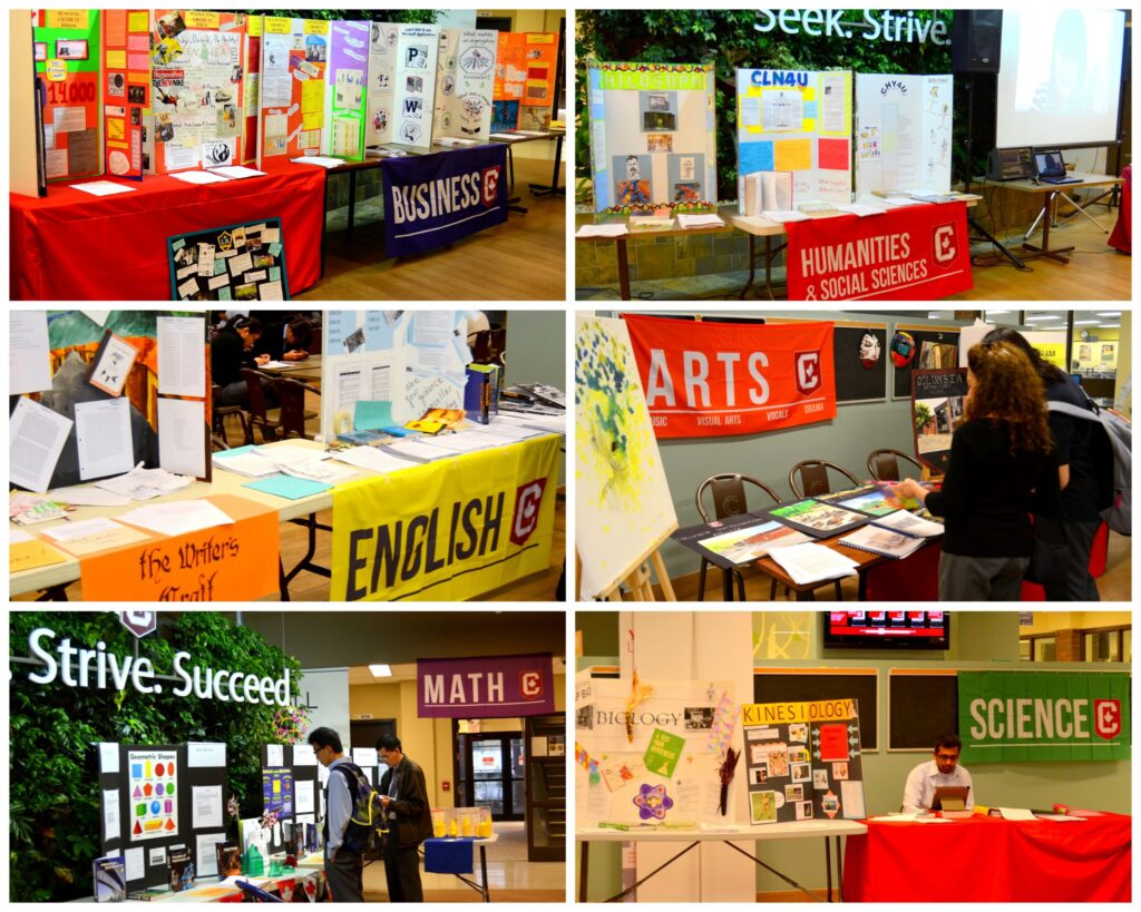 Course Fair booths in Lounge